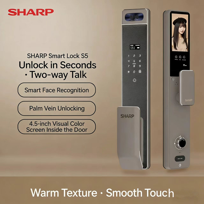 Smart Home Door Lock - Sharp S5-FV Fully Automatic Smart Lock