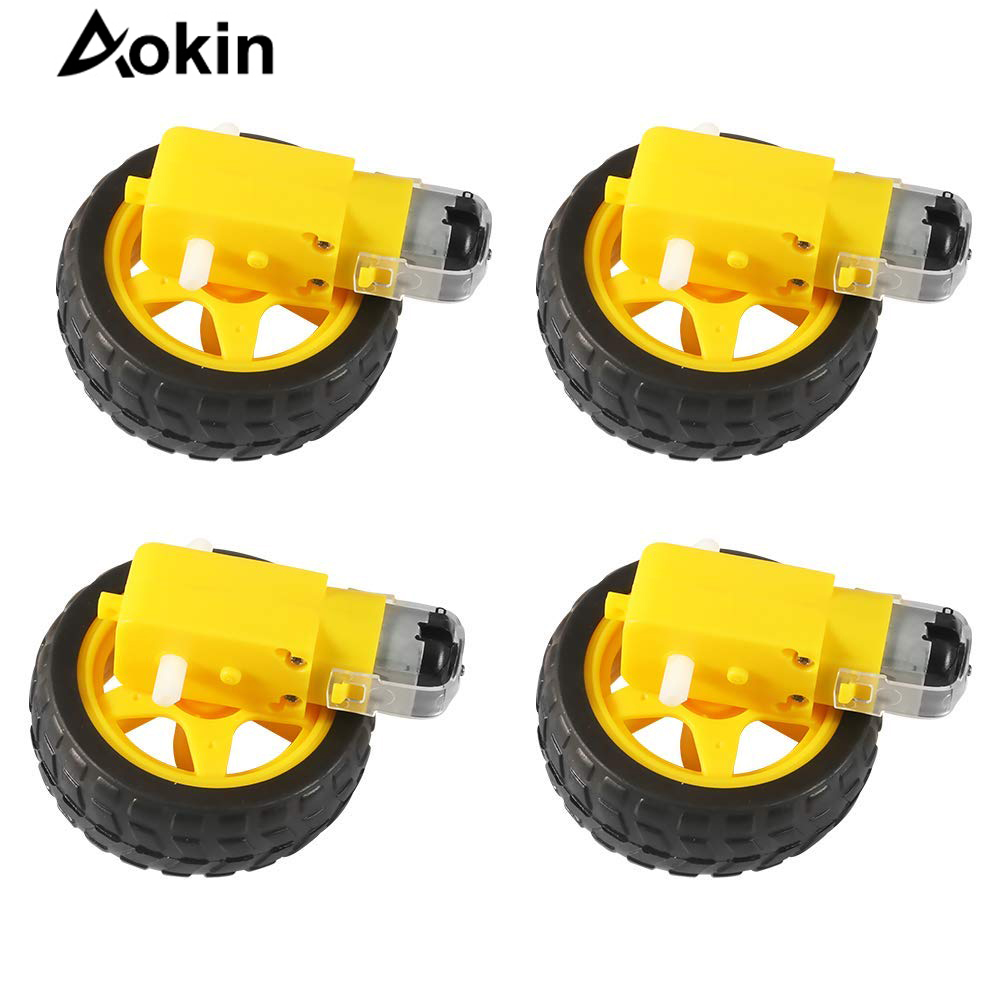 Smart Home Yellow - 4Pcs DC Electric Motor + Plastic