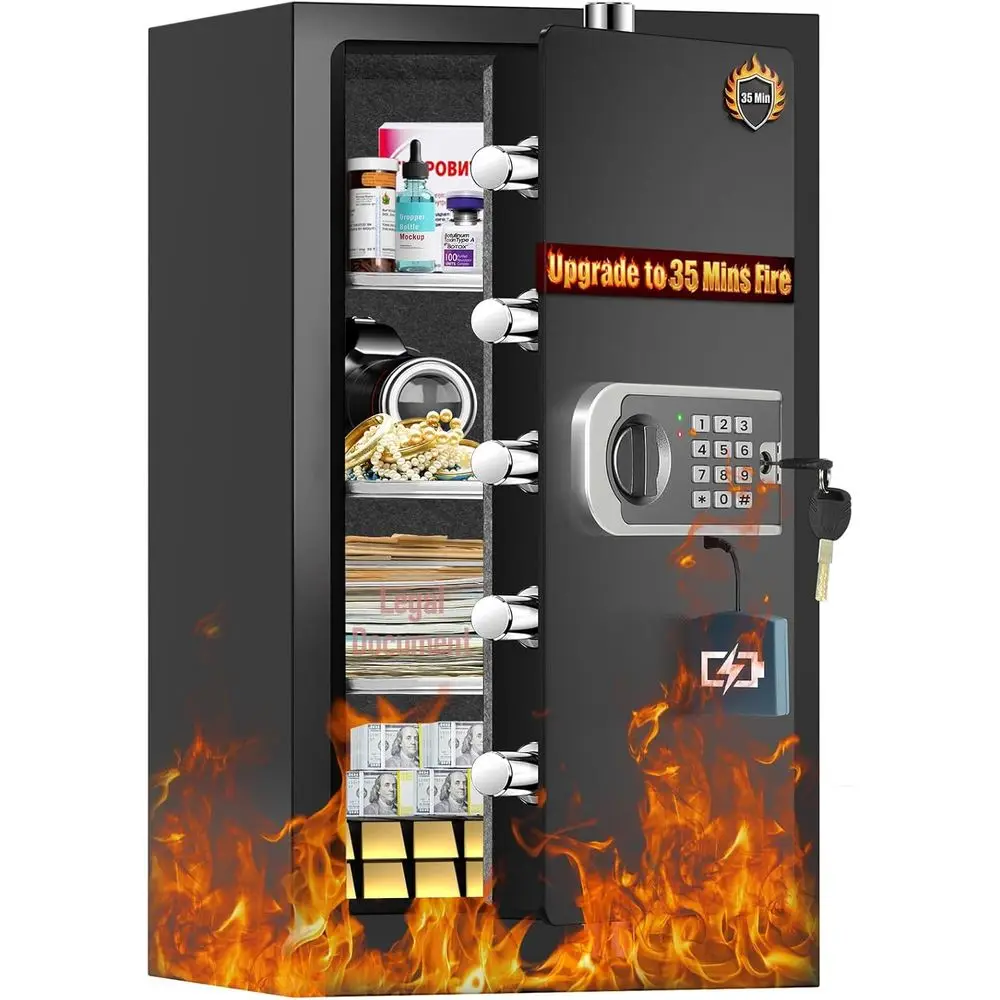 Smart Home Box - Enhanced 35-Minute Fire-Resistant Home Safe, 7.5