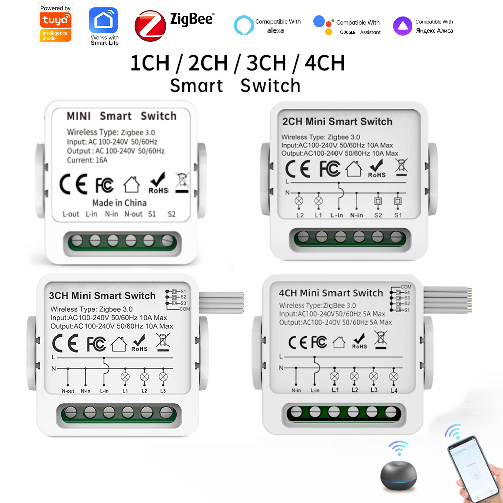 Smart Home Sistem - Tuya Zigbee 3.0 Smart Switch 1/2/3/4-Way