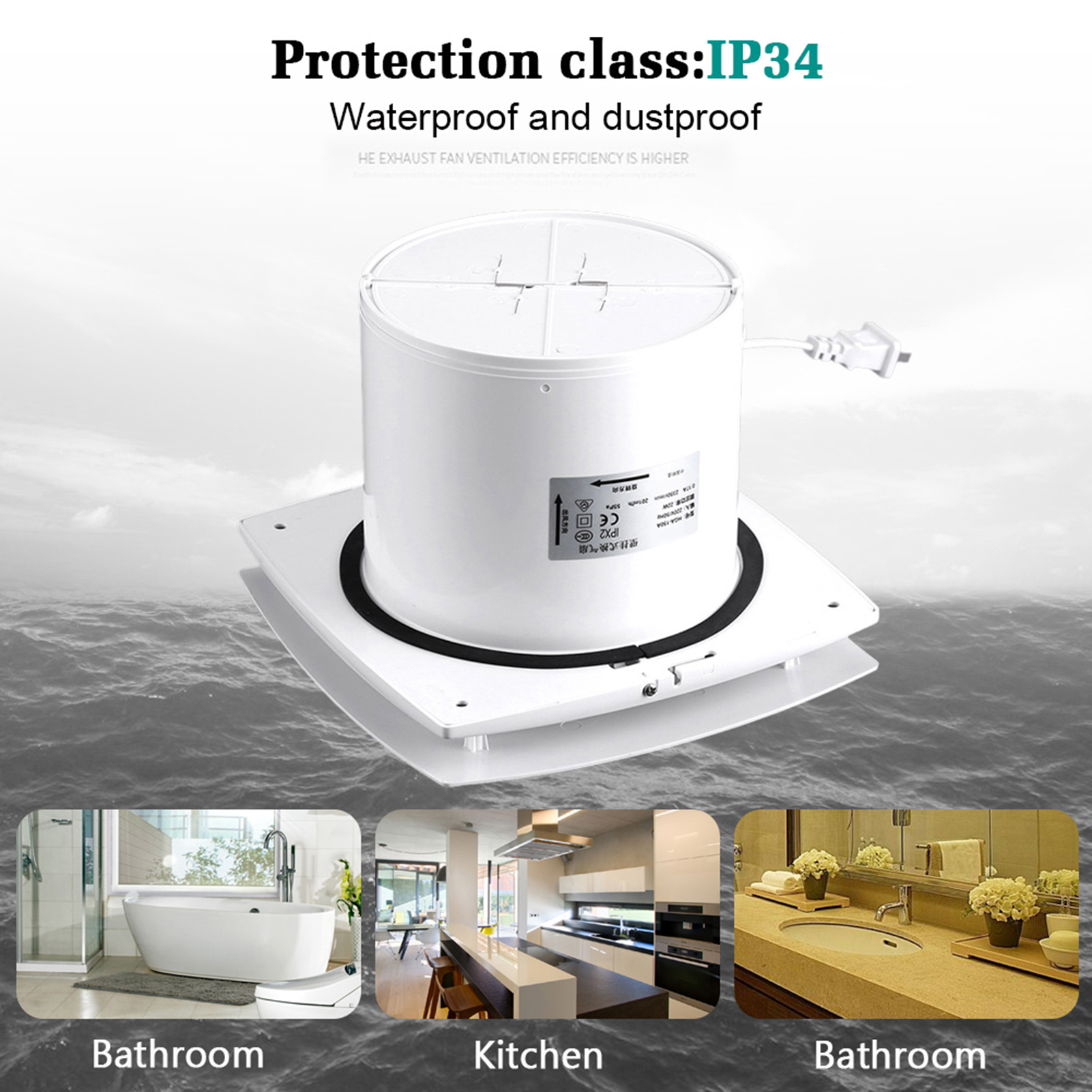 Smart Home Ventilation System - Kitchen Ventilation Kitchen Bathroom Ceiling Wall