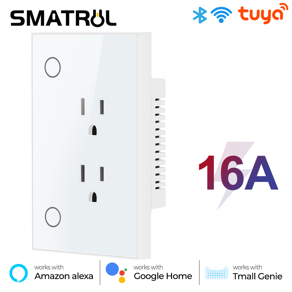 Smart Wall Socket - 16A Tuya Wifi Socket Us Plug