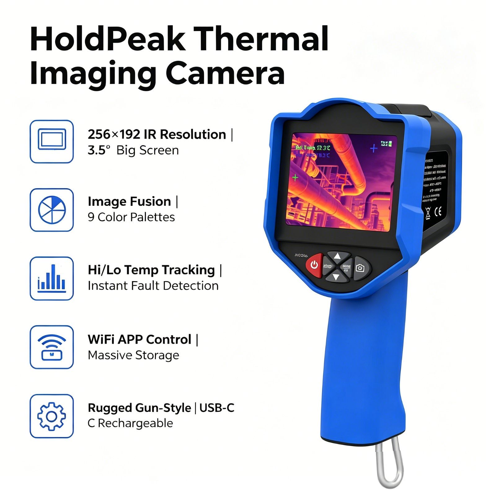 Smart Home Hvac - HoldPeak Thermal Imaging Camera 256x192 IR