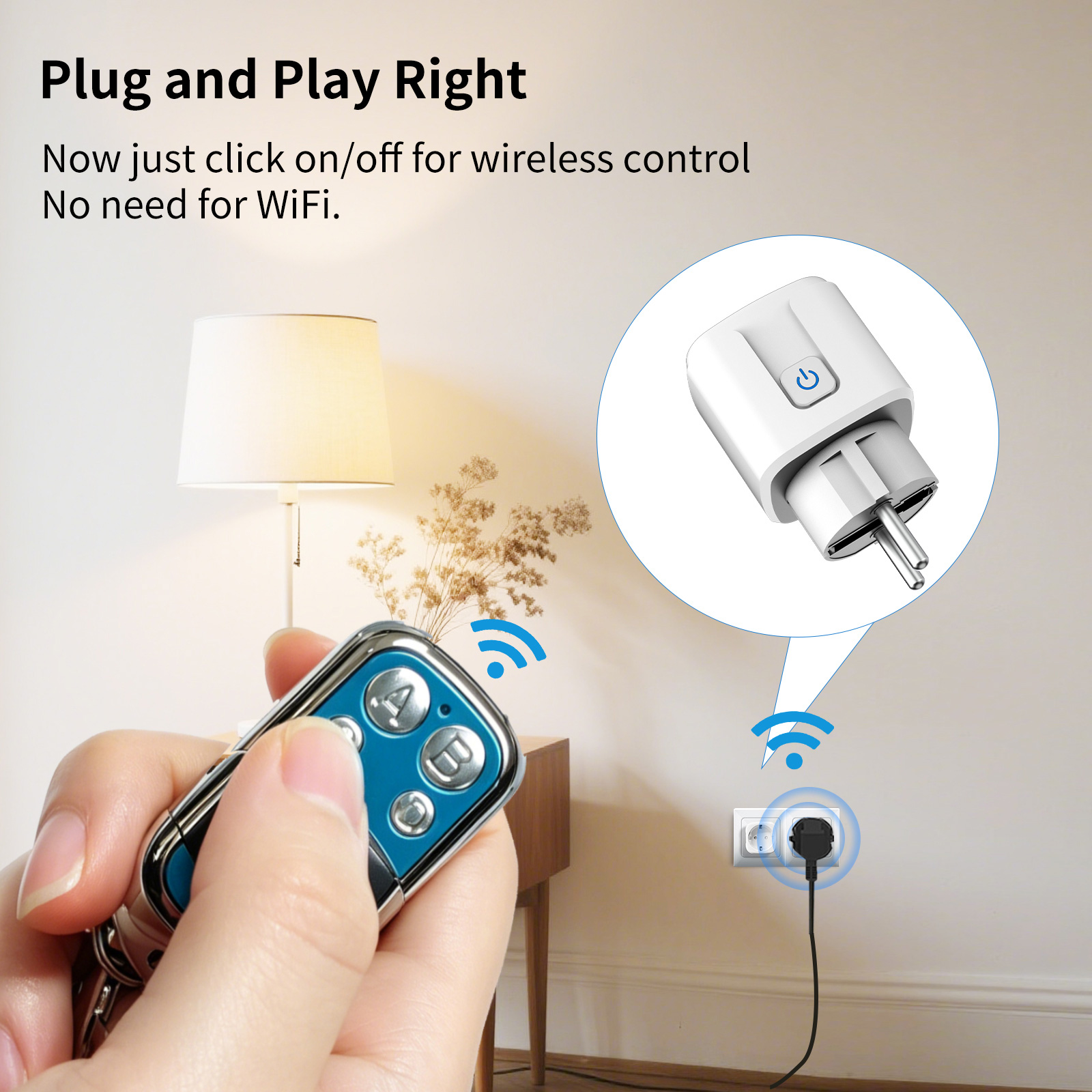 RF433 Smart Plug EU FR Wireles - Smart Wall Socket recension och pris