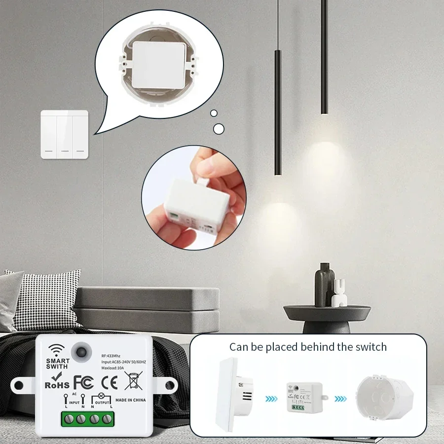 RF 433MHz Wireless Remote Cont - Smart Home Sistem recension och pris