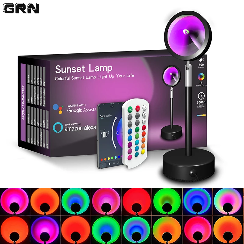 Smart LED Sunset Lamp Colorful - Smart Home Sistem recension och pris
