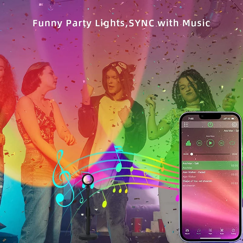 Smart LED Sunset Lamp Colorful - Smart Home Sistem recension och pris