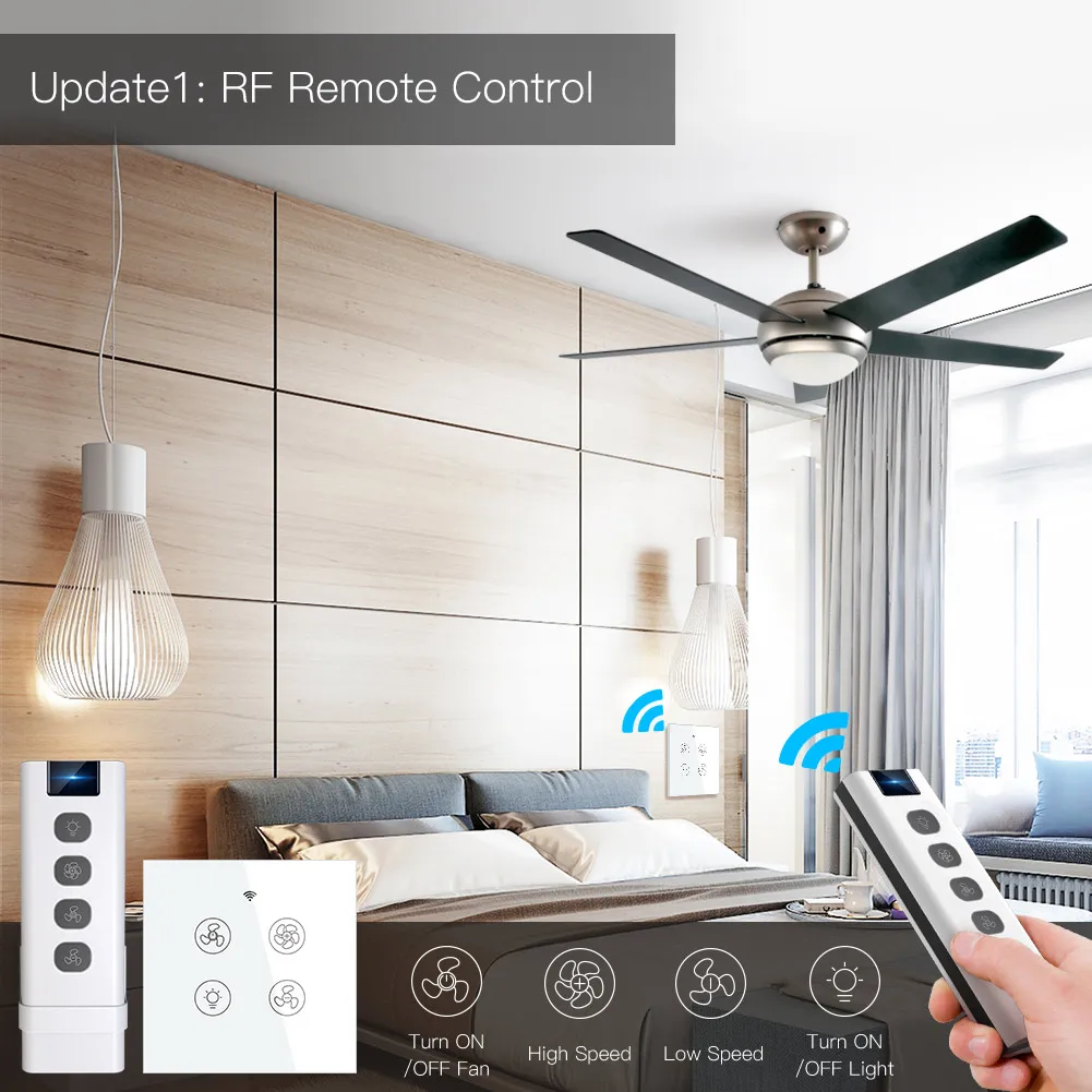 New WiFi RF Smart Ceiling Fan  - Smart Home Ventilation System recension och pris