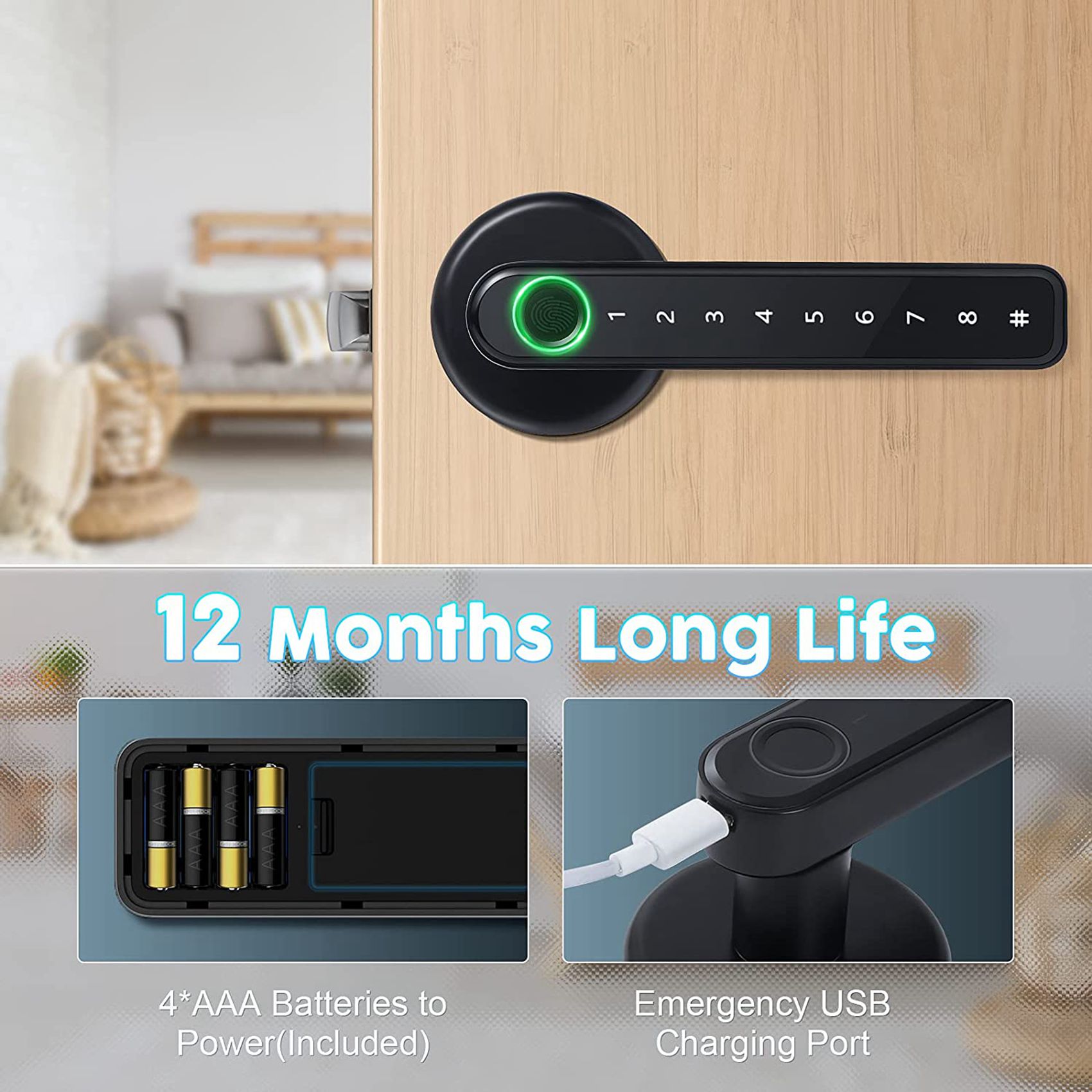 T36C 2X Fingerprint Smart Door - Smart Home Door Lock recension och pris