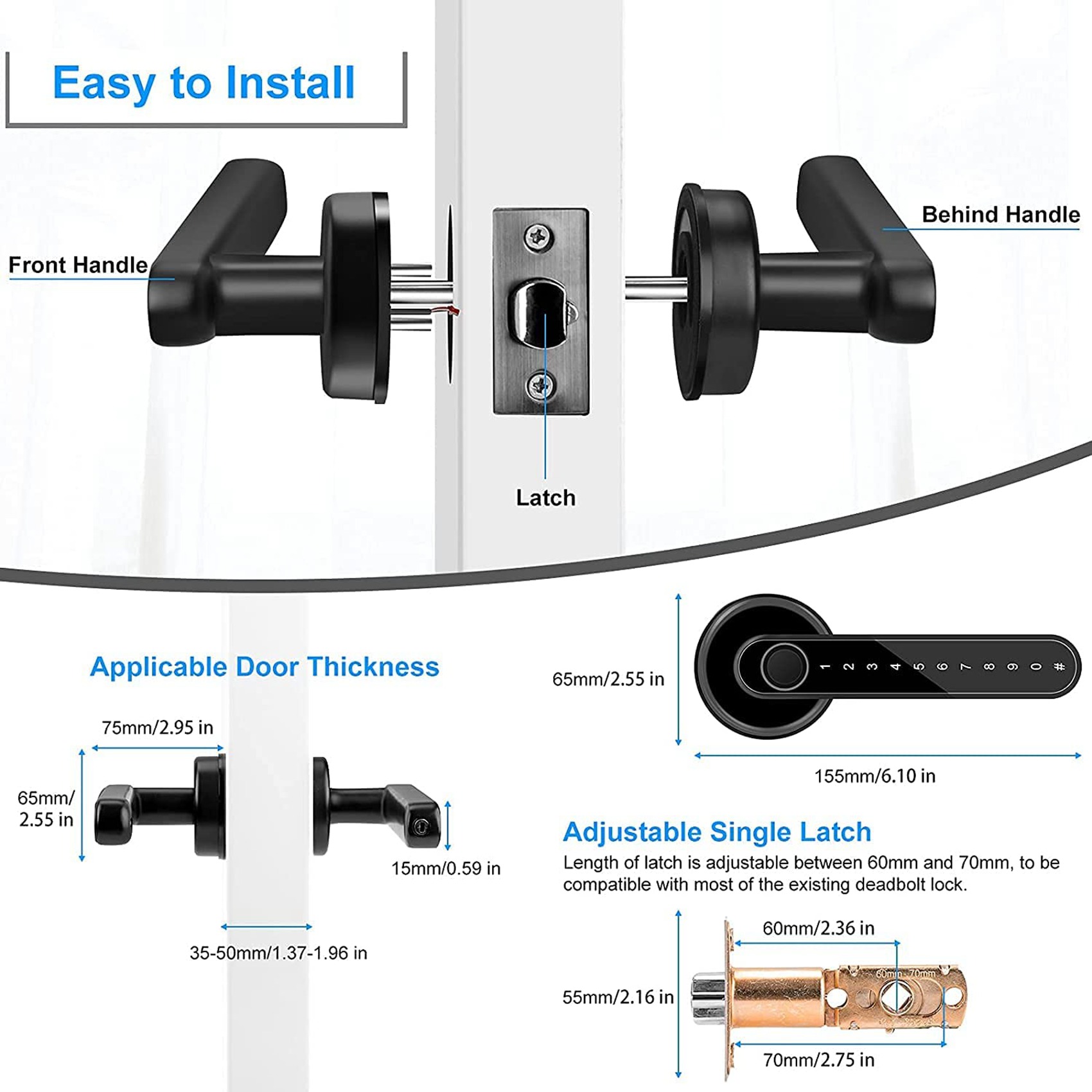 T36C 2X Fingerprint Smart Door - Smart Home Door Lock recension och pris
