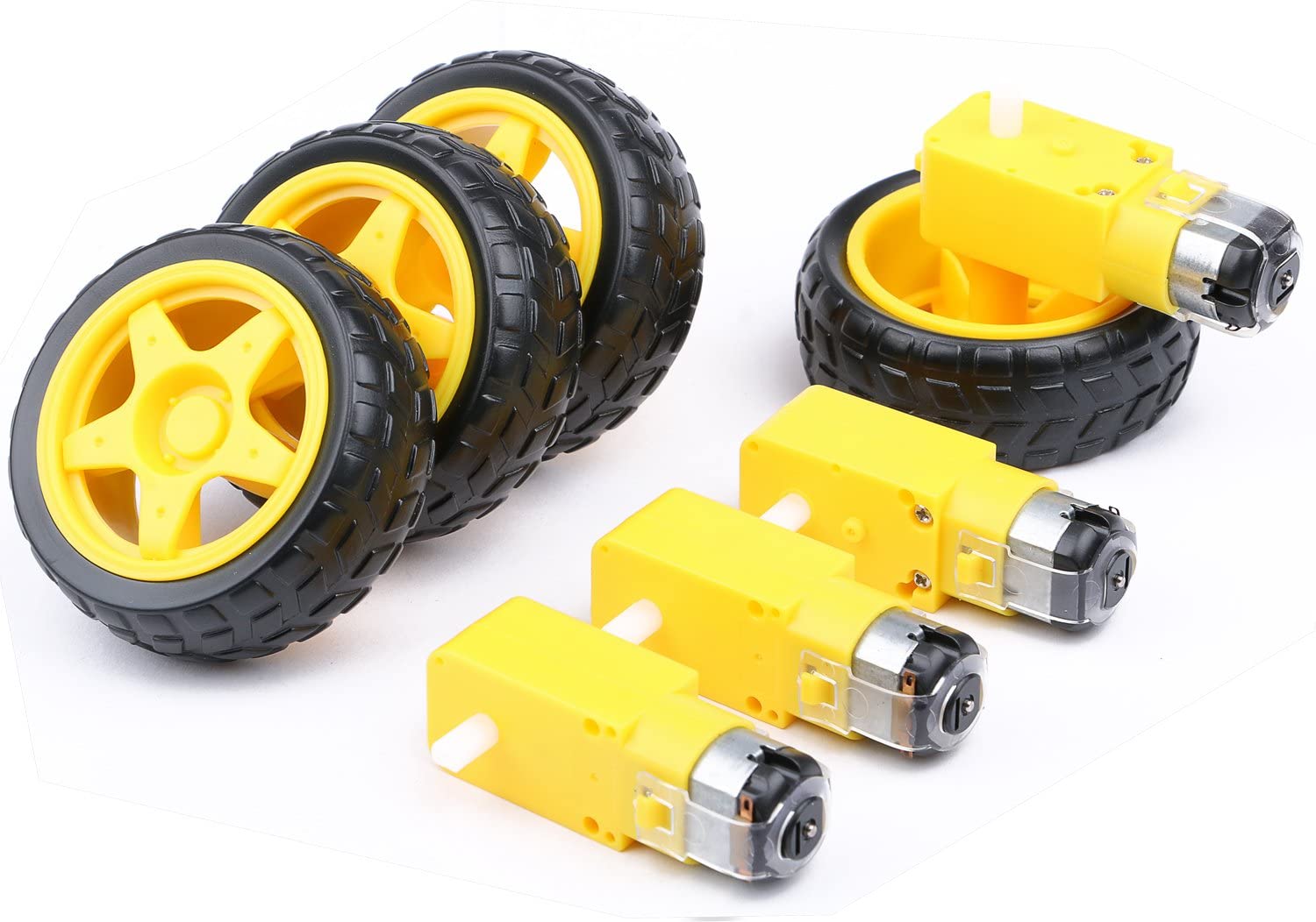 4Pcs DC Electric Motor + Plast - Smart Home Yellow recension och pris