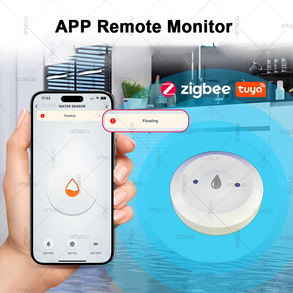 Tuya Smart Zigbee Water Sensor - Smart Home Sistem recension och pris