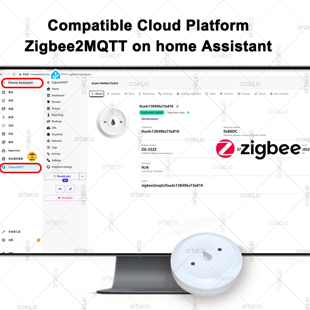 Tuya Smart Zigbee Water Sensor - Smart Home Sistem recension och pris