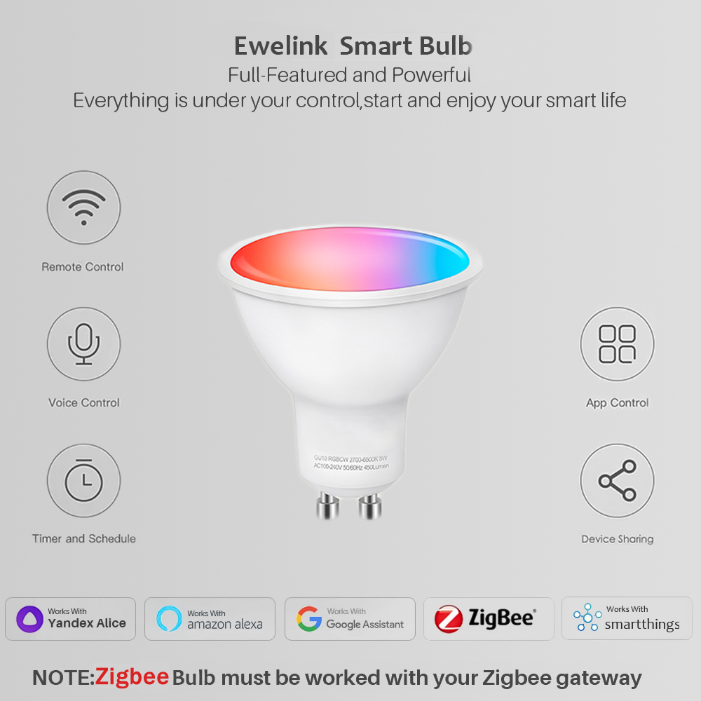 Ewelink GU10 Zigbee LED Bulbs  - Smart Home Samsung recension och pris