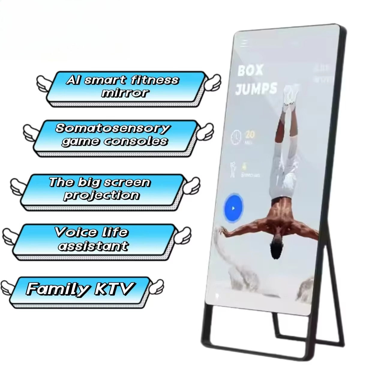 Personal Trainer Mirror Floor  - Smart Home Gym Mirror recension och pris