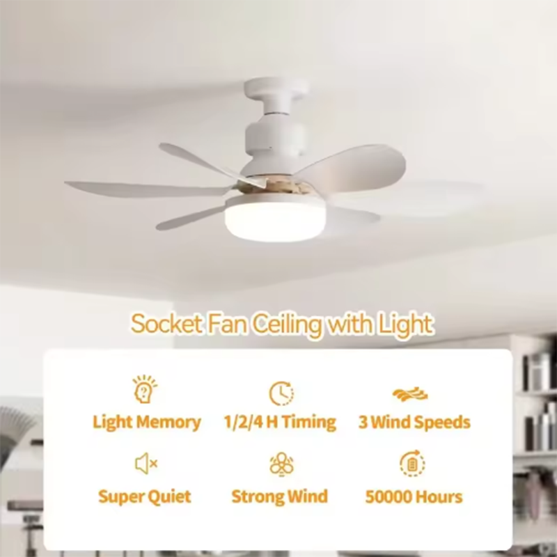 2026 Home E27 LED Ceiling Fan  - Smart Home Ventilation System recension och pris