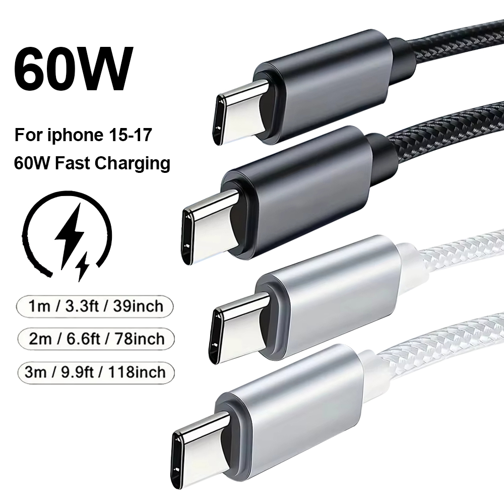 60W Braided USB C Cable 1M 2M  - Smart Home Samsung recension och pris