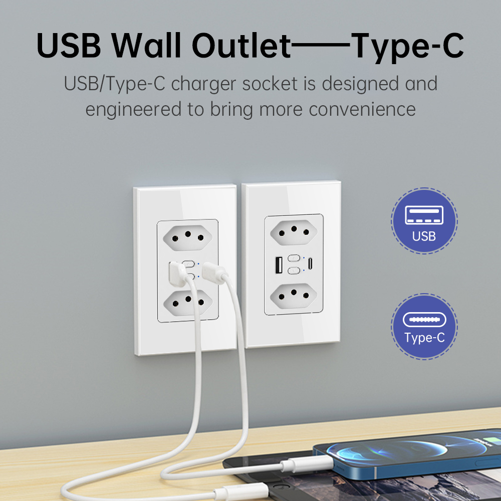 MANHOT Wifi Smart Brazil Socke - Smart Wall Socket recension och pris