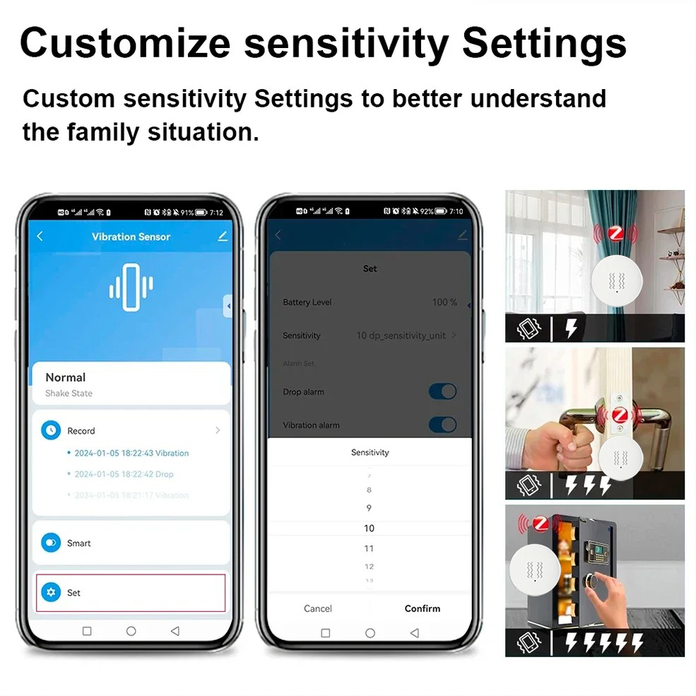 Tuya ZigBee Smart Vibration &  - Smart Home Google Assistant recension och pris