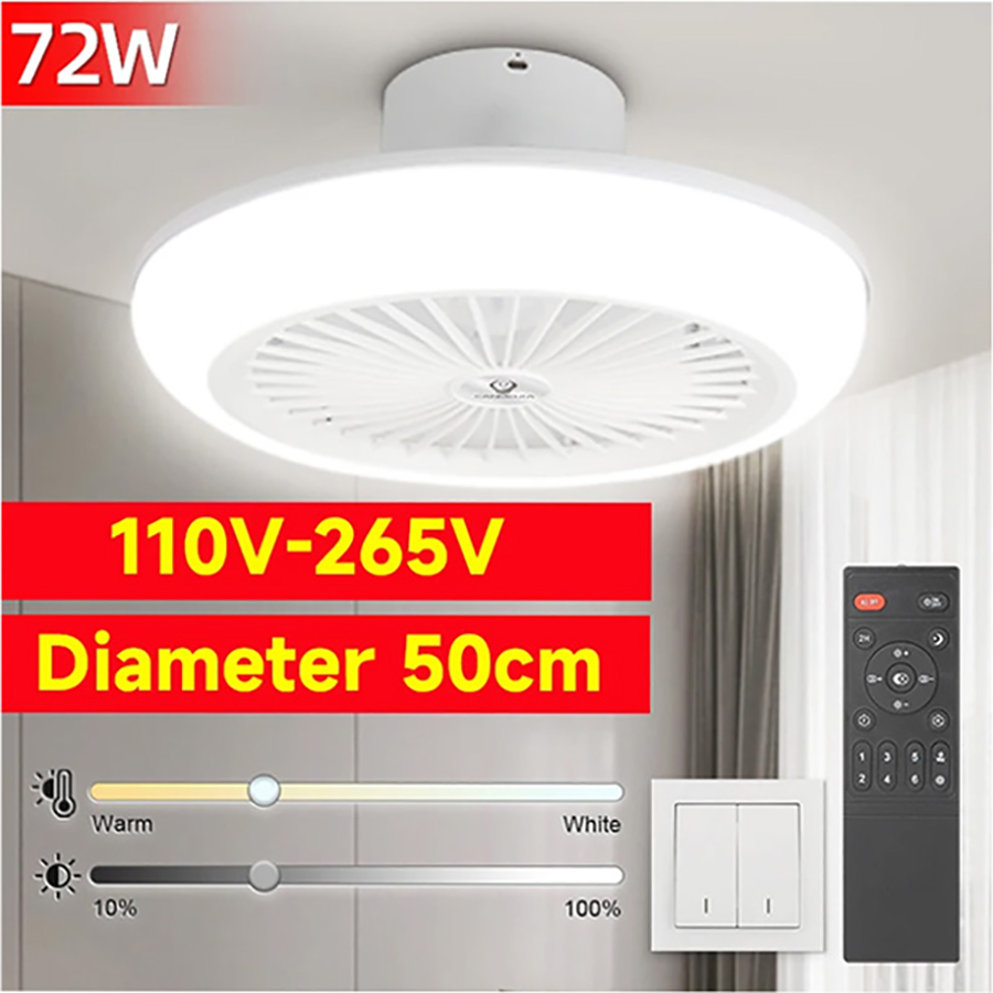72W Ceiling Fan Ceiling Light  - Smart Home Ventilation System recension och pris