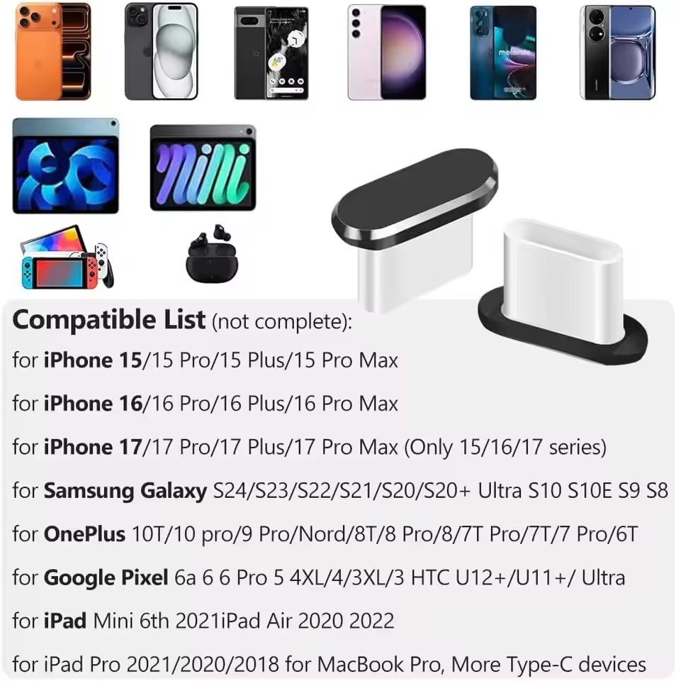 4Pcs USB C Dust Plug With Clea - Smart Home Samsung recension och pris