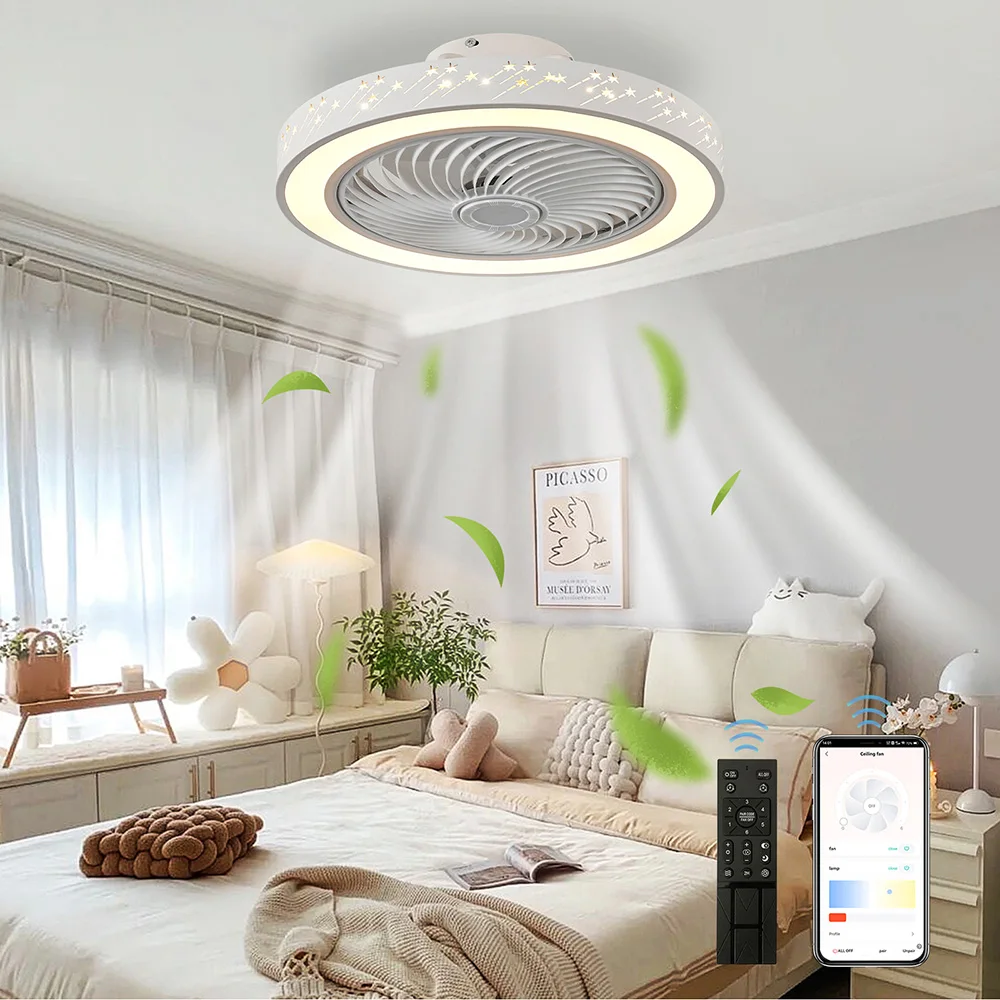 Smart App ceiling fan 46CM fan - Smart Home Ventilation System recension och pris