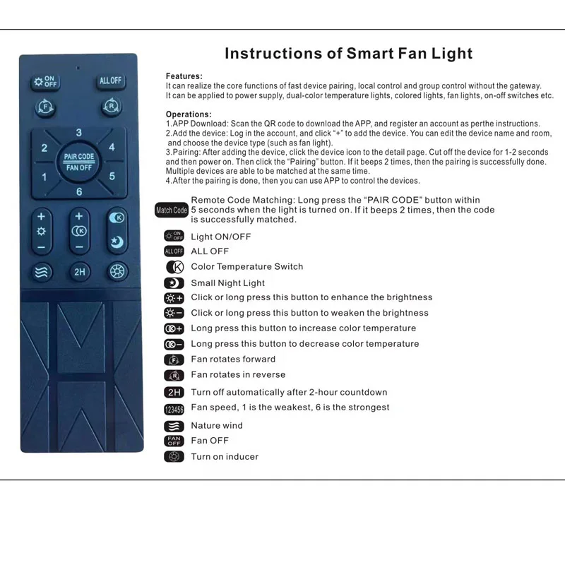 Smart App ceiling fan 46CM fan - Smart Home Ventilation System recension och pris