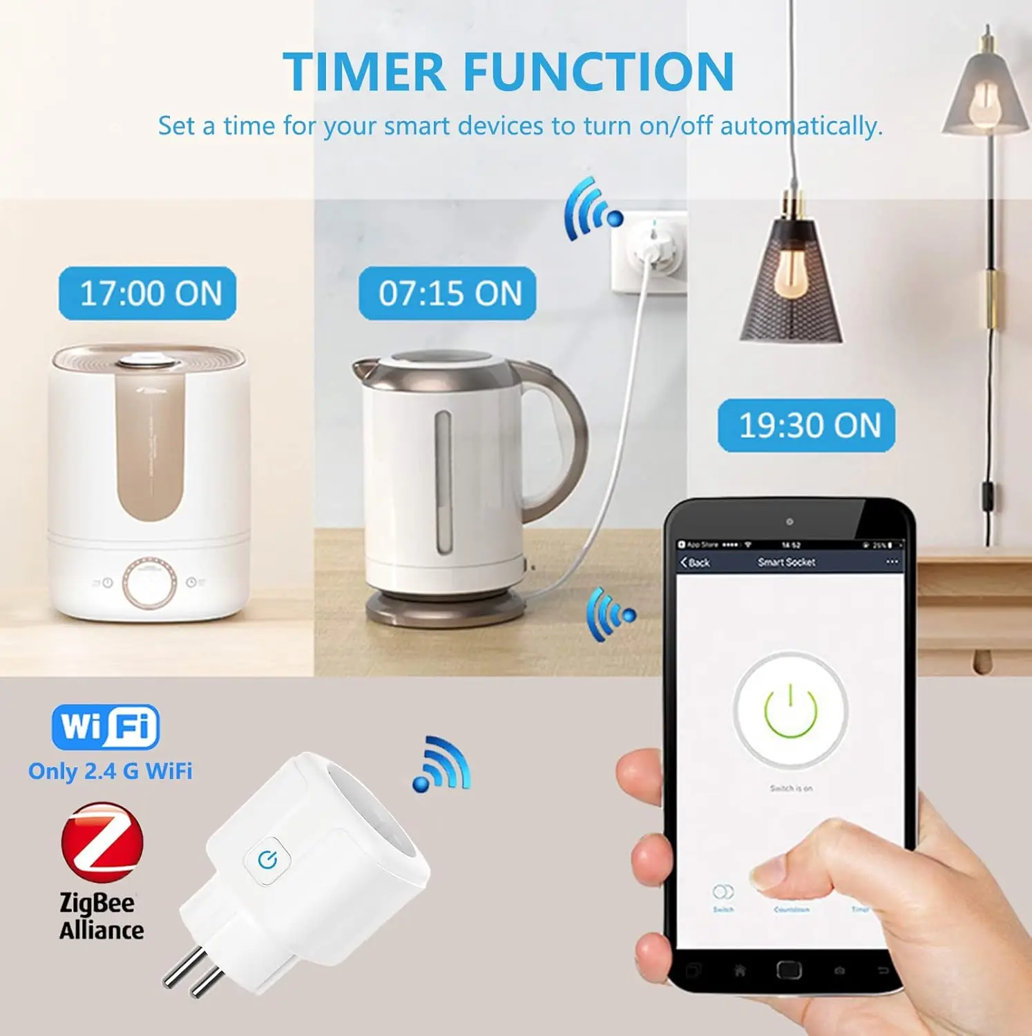ZigBee EU Plug 16A/20A Smart P - Smart Wall Socket recension och pris