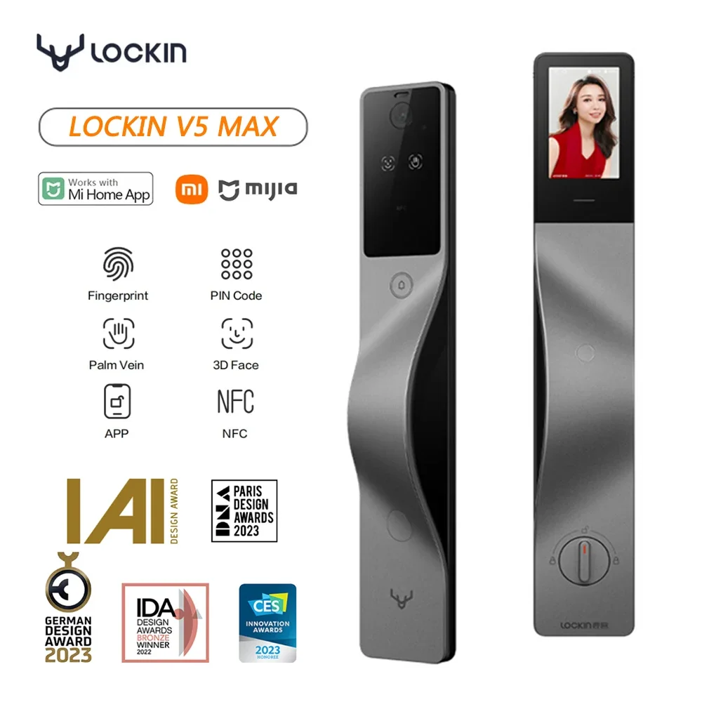 Lockin V5 Max 3D Face Recognit - Smart Home Door Lock recension och pris