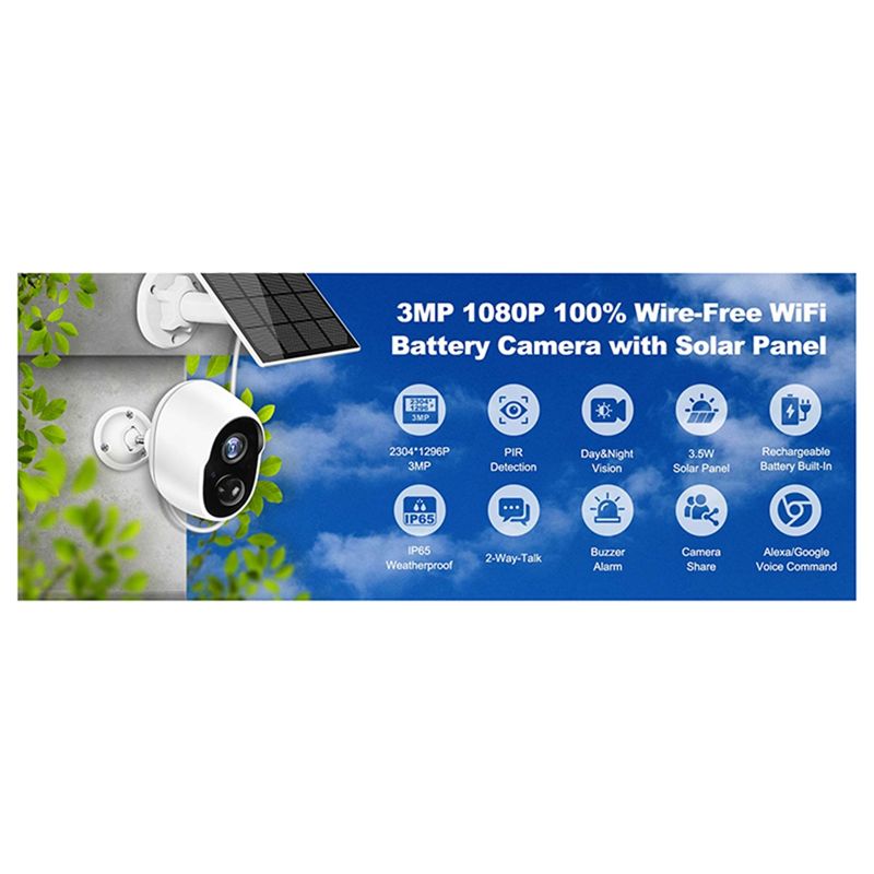 BTLIFE-3MP 9000Mah Battery WIF - Smart Home Yellow recension och pris