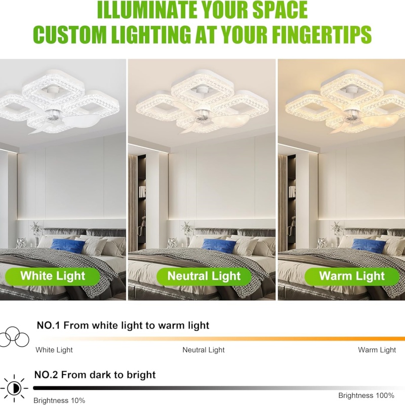 Smart LED Ceiling Fan Light 48 - Smart Home Ventilation System recension och pris